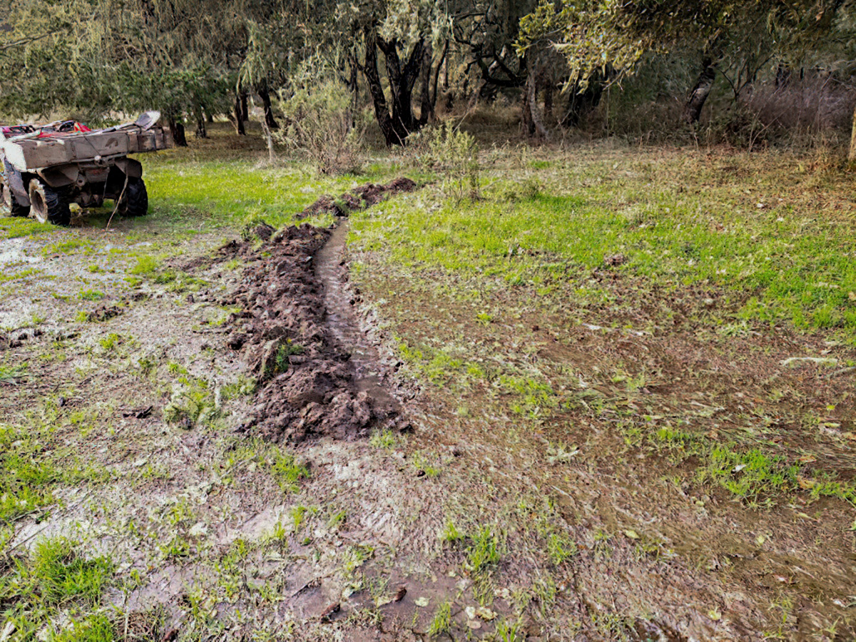 Sweeping waterbar at TomKat Ranch