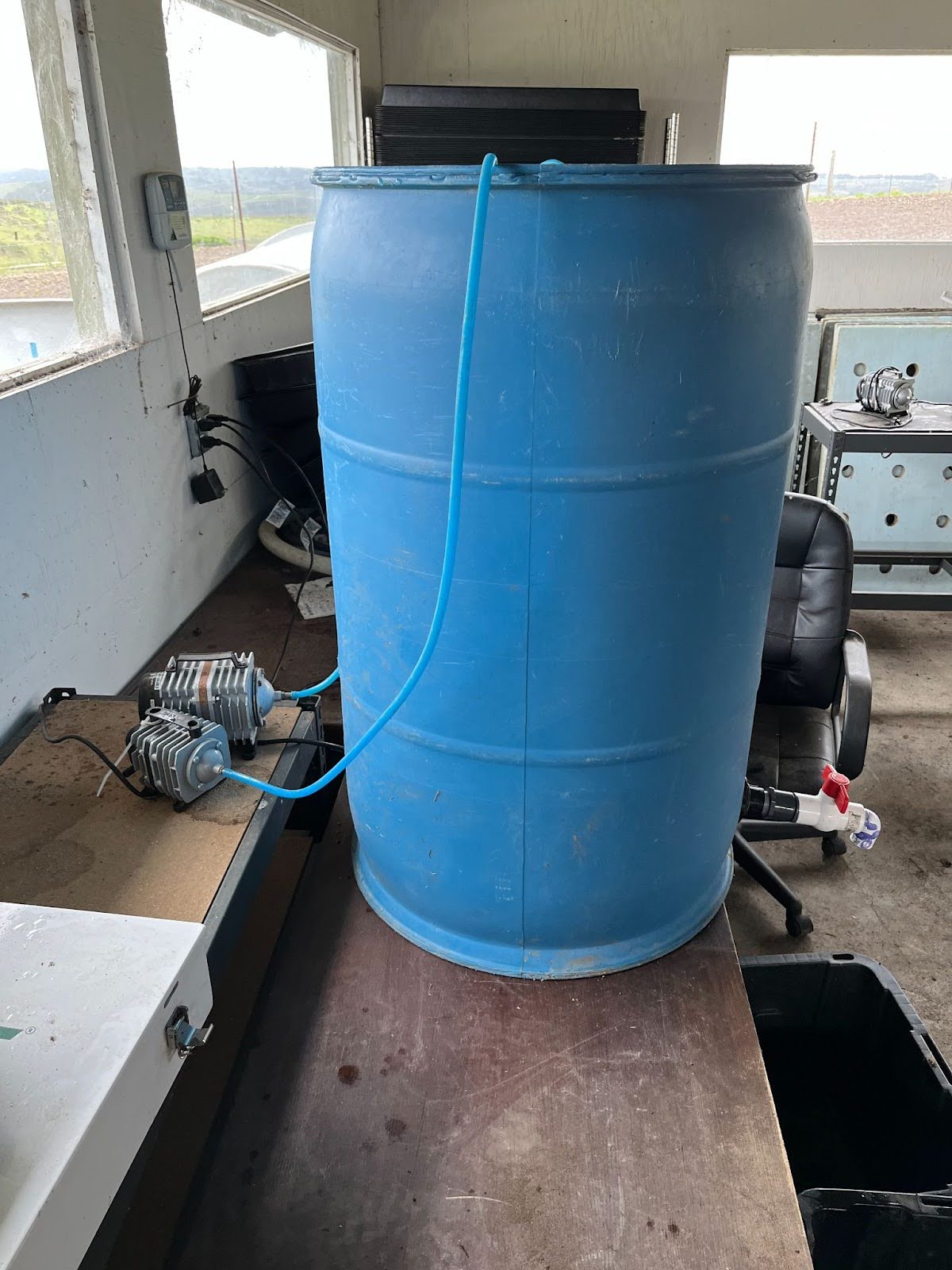 To improve larger areas of grazing across the ranch, we have used a commercial product: Growing Solutions Compost Tea Systems produces a consistent, highly microbial tea at scale.