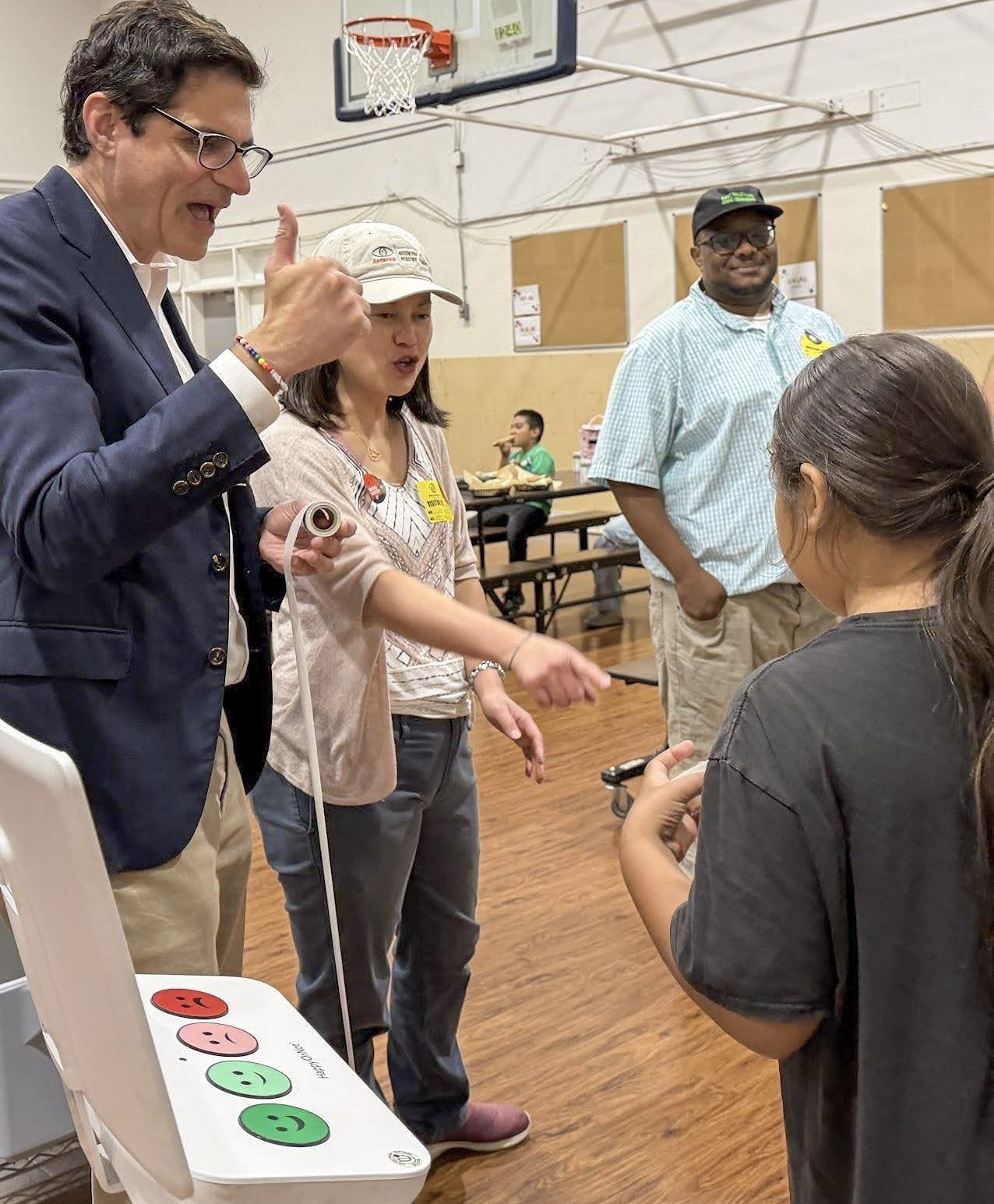 In the photo: Senator Josh Becker giving a thumbs-up to students who enthusiastically sampled the broth, and Linda Liang from Acterra, who helped coordinate the tasting and is working closely with Ravenswood School District through a CDFA Farm-to-School grant.